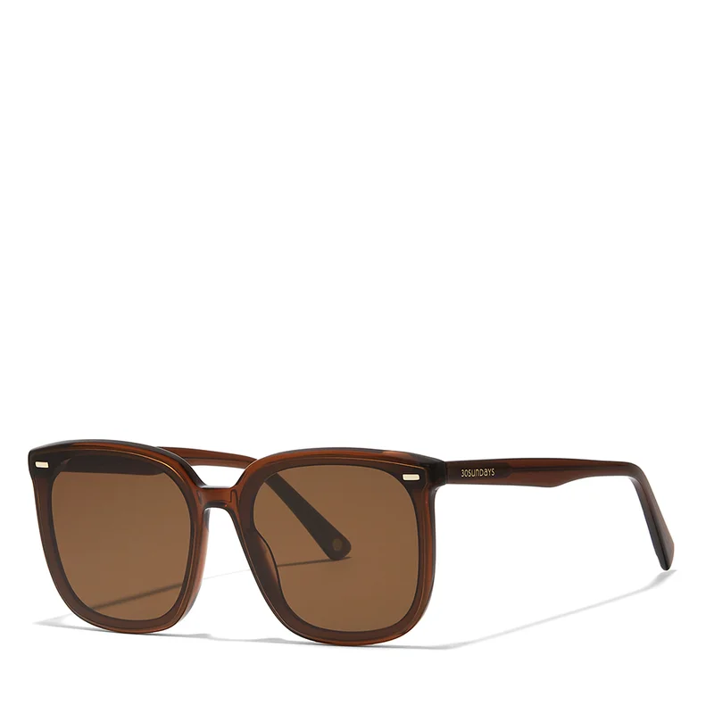 30 سندايز 30Sundays ATHENA,Women Sunglasses, Square Sunglasses, UV Protection: UV400 (Brown,Brown)