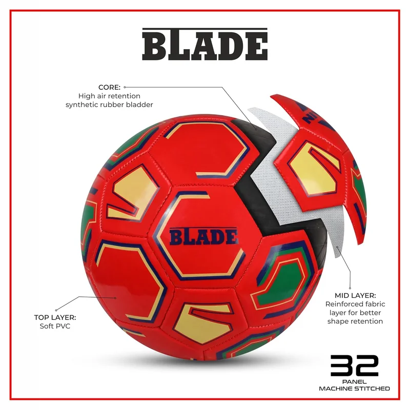 Nivia Nivia Blade Machine Stitched Football - 32 Panels PVC Soccer Ball for Training and Recreational Use