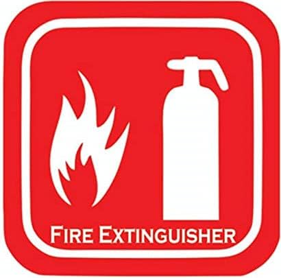 ESPLANADE eSplanade Fire Extinguisher Sign Decal Sticker  Easy to Mount Weather Resistant Long Lasting Ink Size 4 x 4