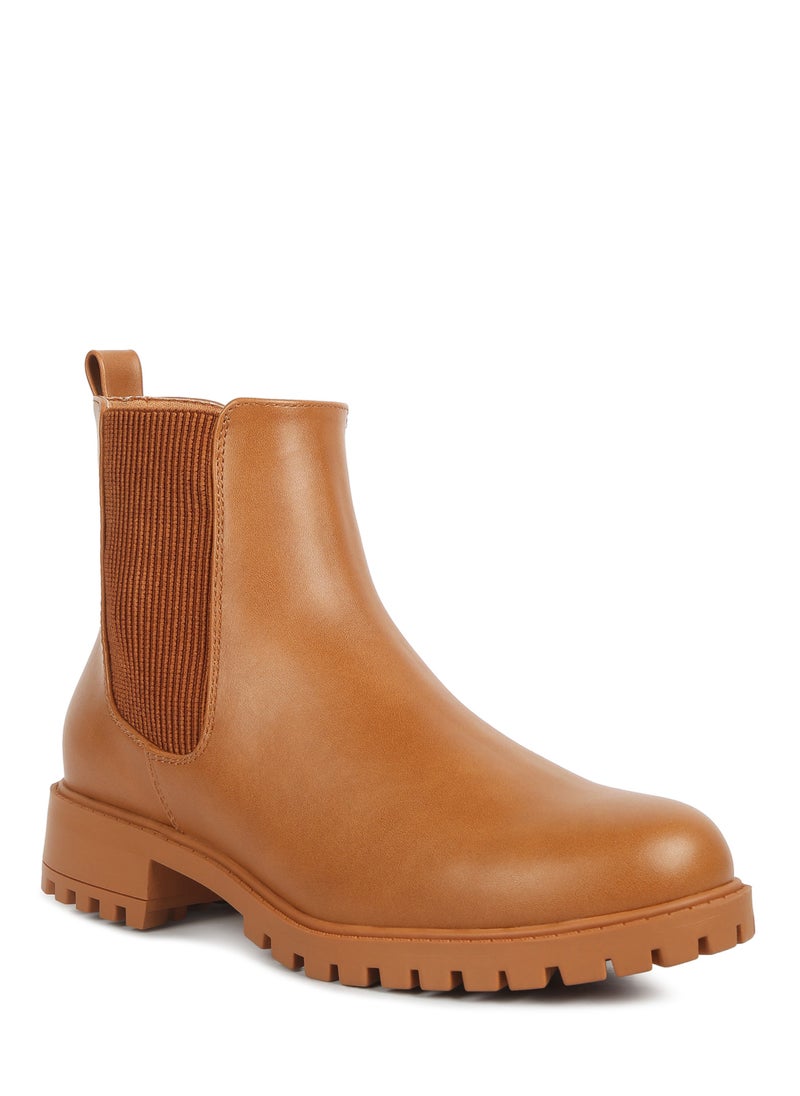 London Rag Chelsea Styled Ankle Boot in Tan  - Image 2