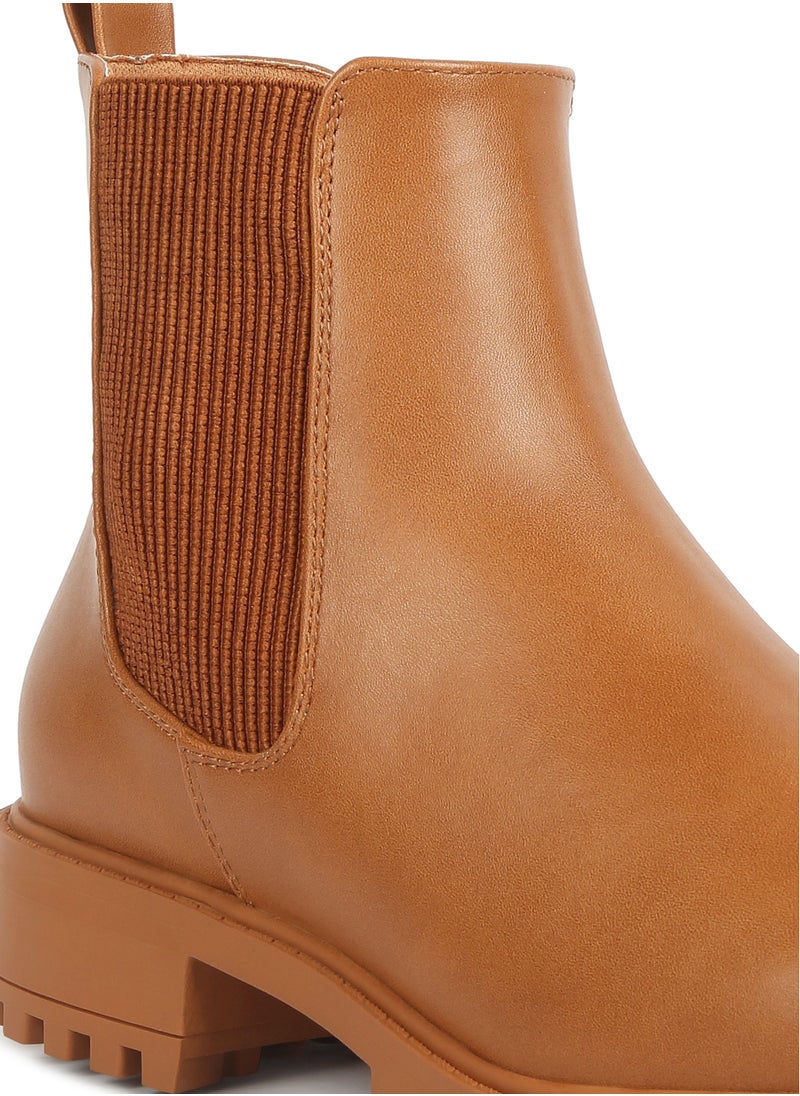 London Rag Chelsea Styled Ankle Boot in Tan  - Image 5
