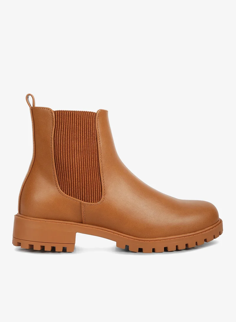 Chelsea Styled Ankle Boot in Tan