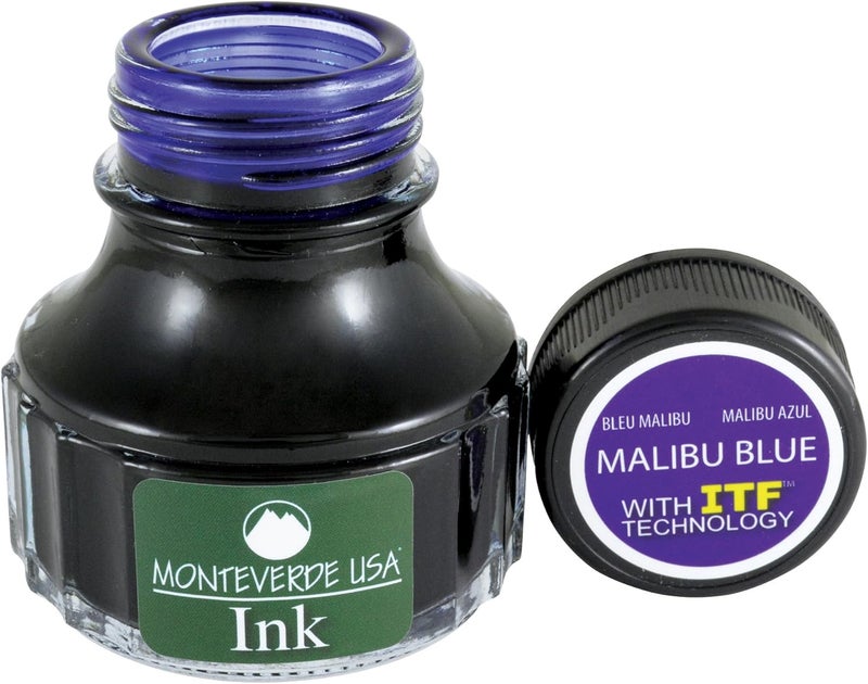 Monteverde USA Ink with ITF Technology, 90 ml Malibu Blue (G308BU) - Image 3