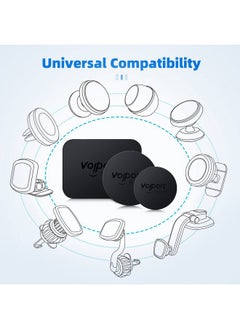 volport Metal Plate For Phone Magnet 10 Pack Magicplate With 3M Adhesive Replacement For Magnetic Phone Car Mount Holder & Cradle & Stand (Vent/Cd/Windshield/Dashboard) Rectangle And Round  - Image 3
