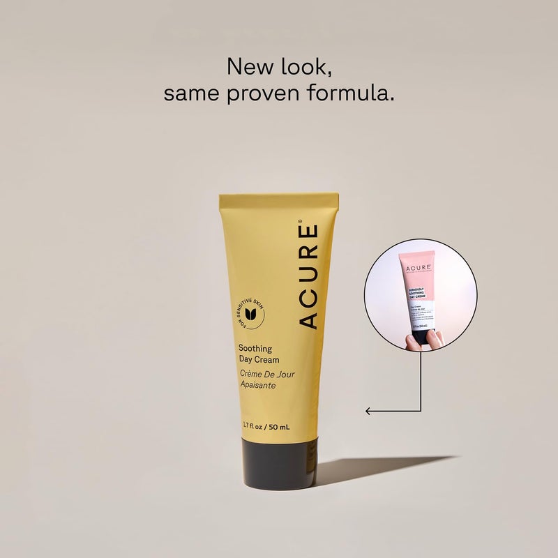 Acure Soothing Day Cream - Moisturizer for Dry Sensitive Skin, Hydrating & Soothing Facial Lotion with Argan Oil, Chamomile & Sunflower Amino Acids, Vegan & Cruelty Free Skincare - 1.7 fl oz - Image 2