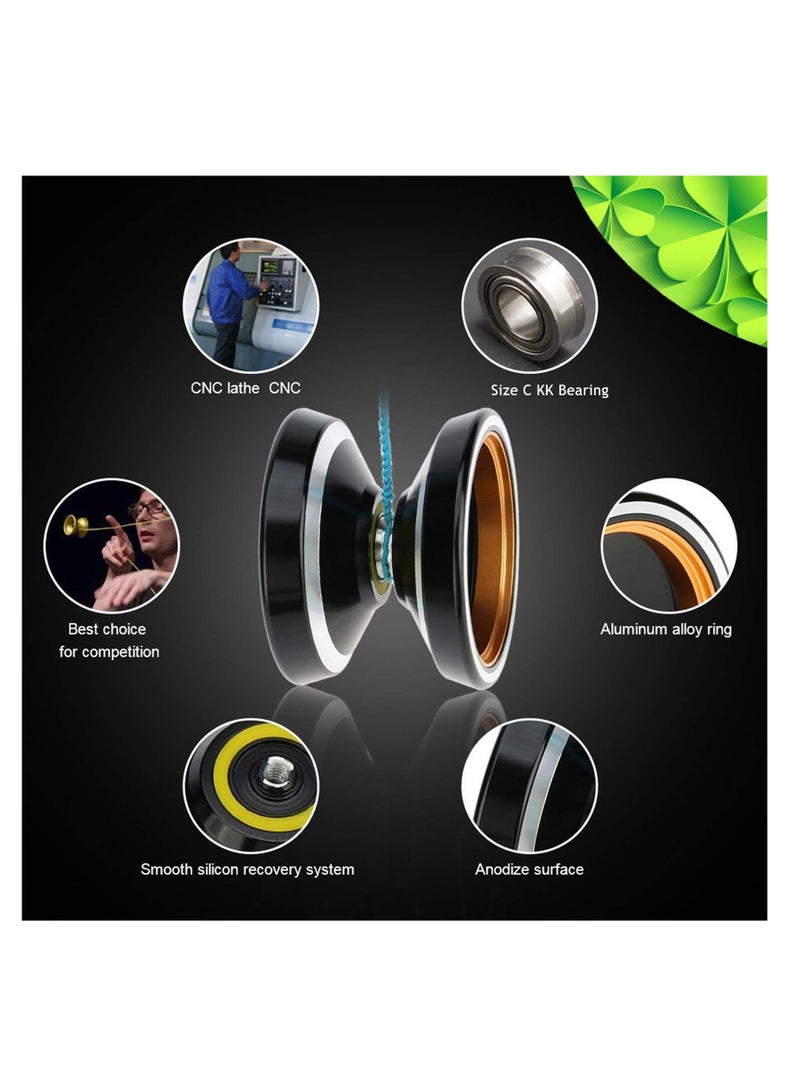 Aluminum Unresponsive Yoyo with Holster, Glove, and 6 Replacement Strings - Perfect for Kids, Boys, and Girls! - Image 2