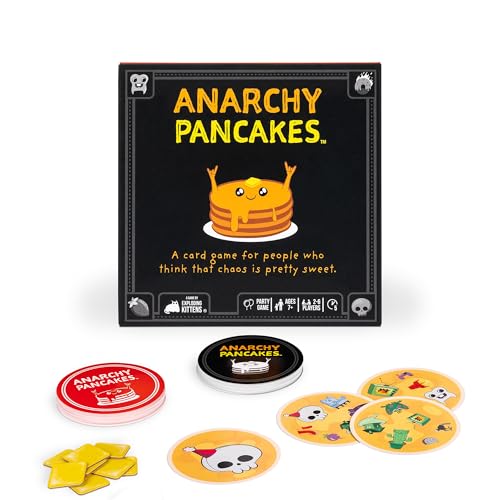 Exploding Kittens Anarchy Pancakes from The Makers of Spot It A Deliciously FastPaced Matching Game 26 Players Ages 7 Great for Family Game Nights Christmas Stocking Stuffer - Image 1
