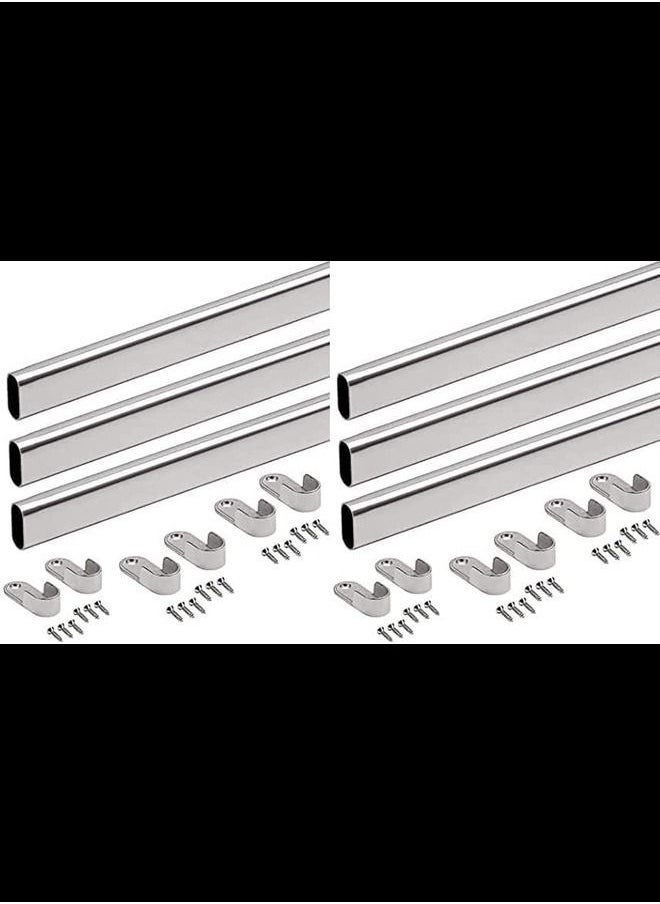 ABBASALI Closet and Cupboard Organizer Wardrobe Bar  Pack of 6 95cm  - Image 1