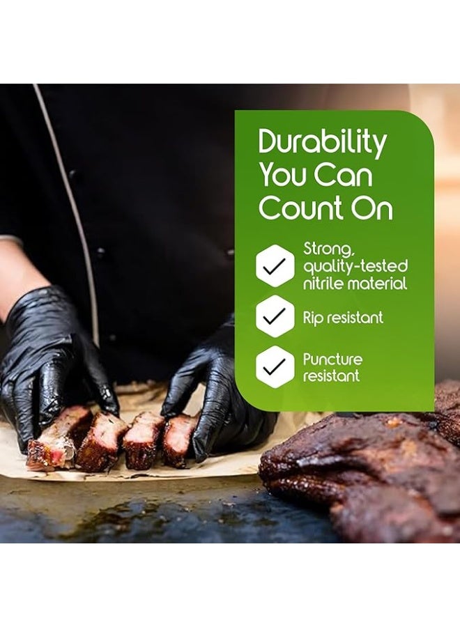 Heavy Duty Nitrile Disposable Gloves - Extra Strong Protection for Medical, Food Handling & Cleaning - Durable & Practical Safety Gloves - Image 2