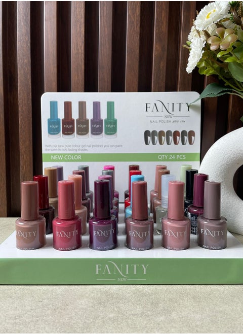 24-Piece Nail Polish Set Multicolour