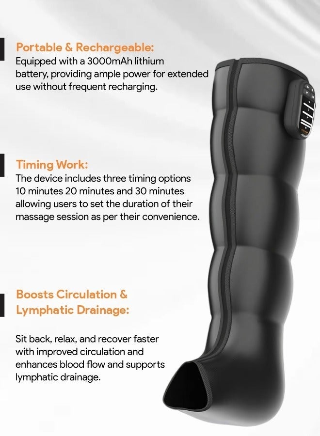والالا جهاز تدليك الساق للتعافي، 6 أوضاع تدليك بالوسادة الهوائية، 4 مستويات شدة لاستعادة العضلات العميقة وتعزيز الدورة الدموية - Image 4