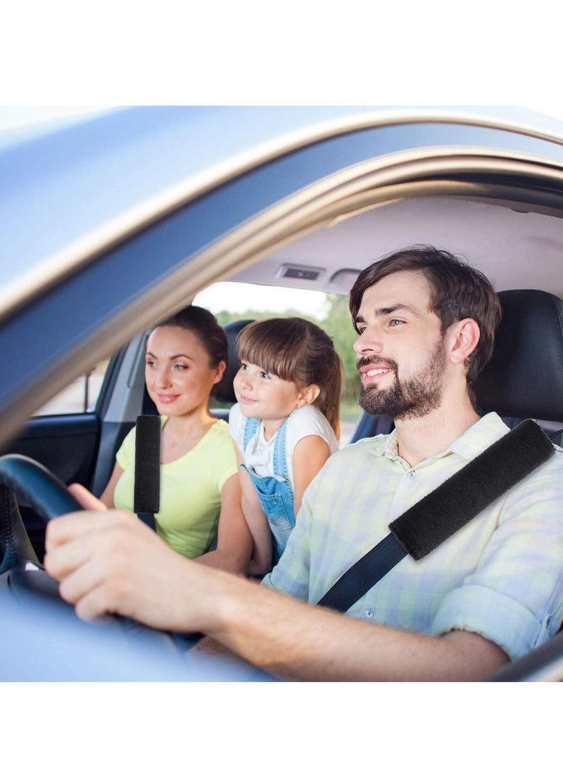 Excefore 4 Packs Car Seat Belt Pads Cover, Soft Comfort Comfortable Genuine Sheepskin Safety Seat Belt Strap Cover Shoulder Pad For Adult & Kid Car Use, Also Good For Backpack, Shoulder Bag & More - Image 2