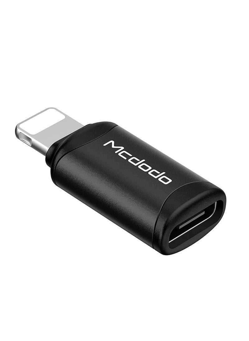 Mcdodo - Mcdodo Adapter Type-C to 8-Pin Black OT-7680 Lightning - Image 1