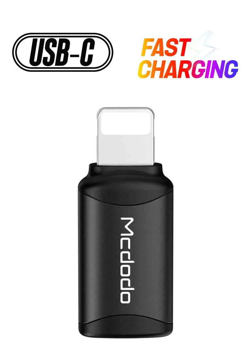 Mcdodo - Mcdodo Adapter Type-C to 8-Pin Black OT-7680 Lightning - Image 1