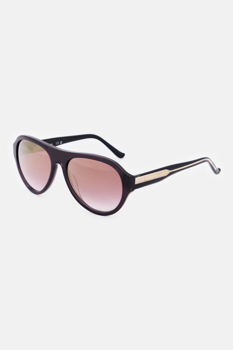 DKNY Women DO514S Aviator Sunglasses, Black - Image 3