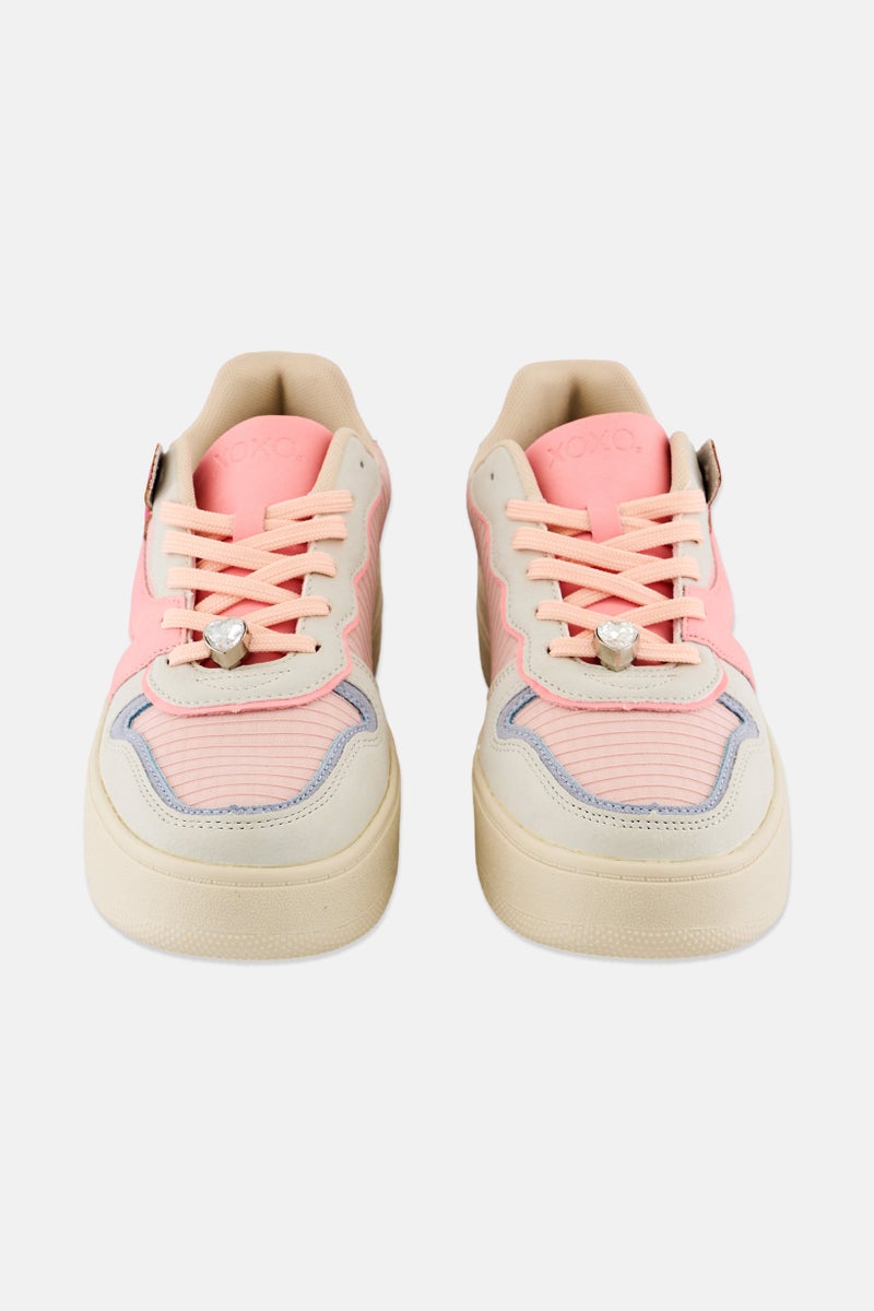 XOXO Women Lace Up Casual Shoes, Multicolor - Image 4