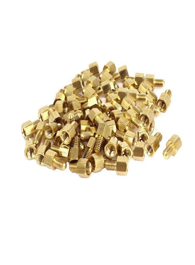 Saim Brass Female Male Threaded Hex Standoff Spacer M4x5mm+6mm 60 Pcs - Image 1