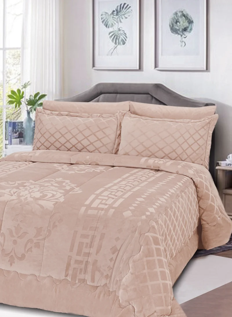 Master Home Textile Master Home Textile Velvet Comforter Sets, 4Pcs Single Size, Fits 120 x 200 cm Single Size Bed, Soft, Warm