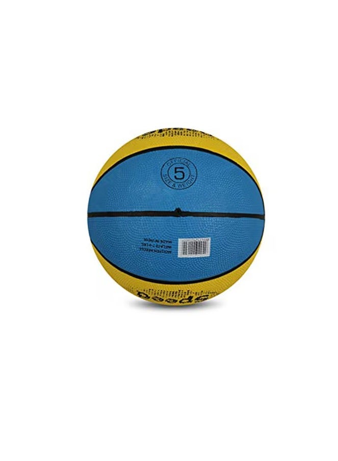Vector X Speed Rubber Basketball – Durable Indoor/Outdoor Ball for Training & Match Play, Size 5, Yellow - Image 2