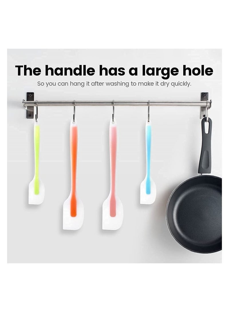 4 Pcs Silicone Spatula Set, Heat Resistant Scraper Kitchen Utensils for Baking, Cooking, and Mixing High Rubber Non Stick