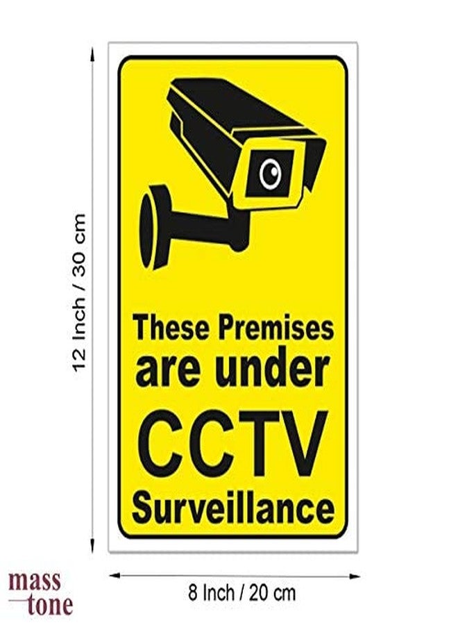 Masstone CCTV Sign Board | CCTV Camera Sign Board Sign Stickers for Office | These Premises are under CCTV Surveillance Sign Board 8 inch x 12 inch | Emergency Sign board | (Pack of 1) - Image 2