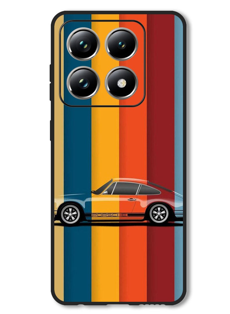 Theodor Case Compatible with Xiaomi 14T Protection Shockproof Bumper Cover Vintage Porche - Image 1