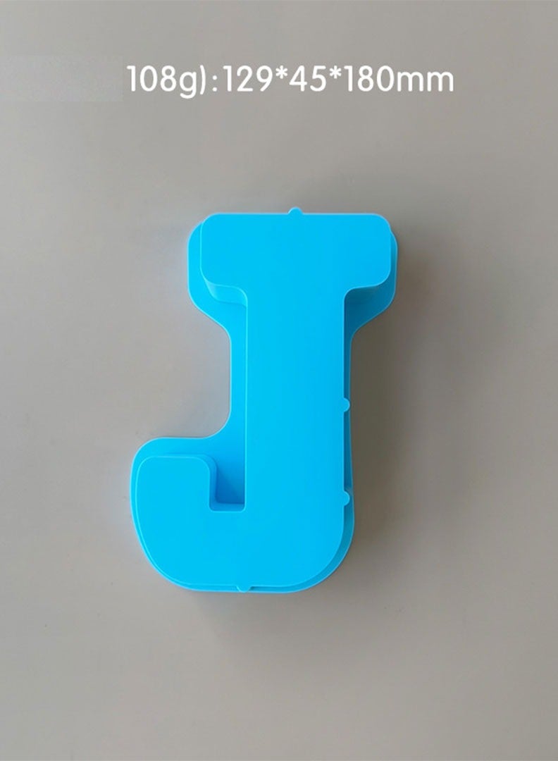 قالب سيليكون كبير متعدد الاستخدامات على شكل حرف J – مثالي للإيبوكسي، الشوكولاتة، الصابون، الشموع، والمشاريع اليدوية