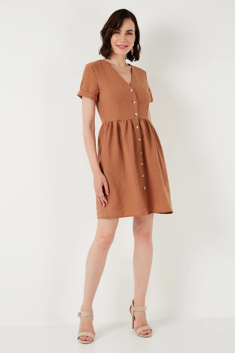 Lela Button Front Dress