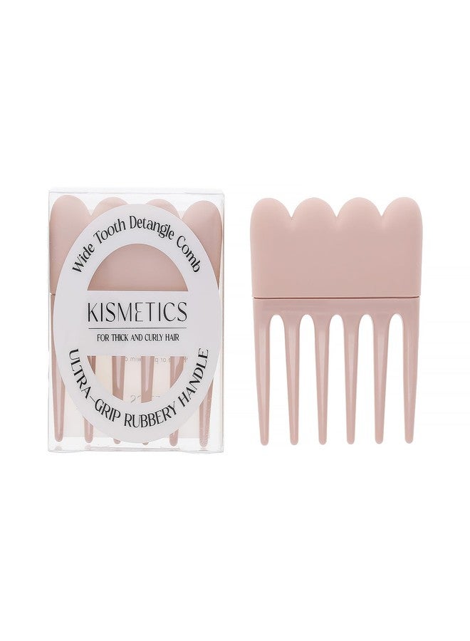 KISMETICS-Wide Tooth detangle Comb for Women, For Thick And Curly Hair,Thick Long Detangling Hair with Chubby Silicone Soft Grip ，Even cuter. - Image 1