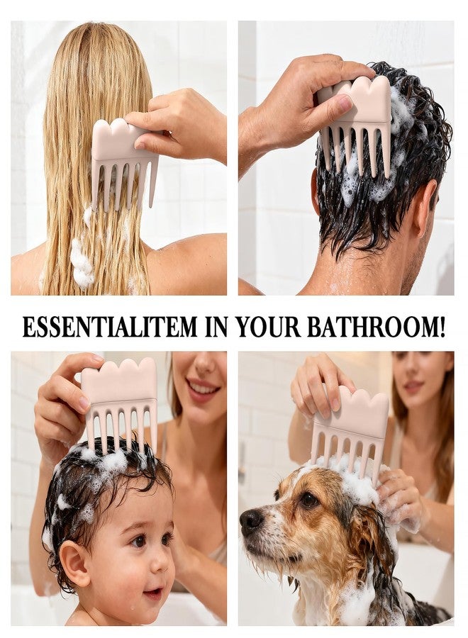 KISMETICS-Wide Tooth detangle Comb for Women, For Thick And Curly Hair,Thick Long Detangling Hair with Chubby Silicone Soft Grip ，Even cuter. - Image 4