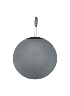 drobina Turkish granite tray with a long handle 35 cm grey  - Image 2