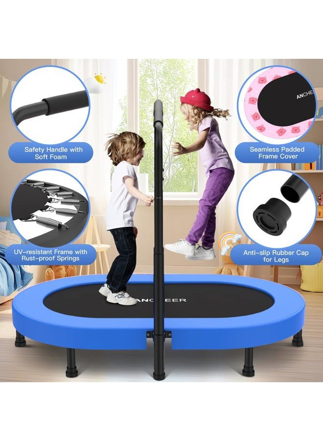 ANCHEER Mini Rebounder Trampoline with Adjustable Handle for Two Kids, Parent-Child Twins Trampoline - Image 3