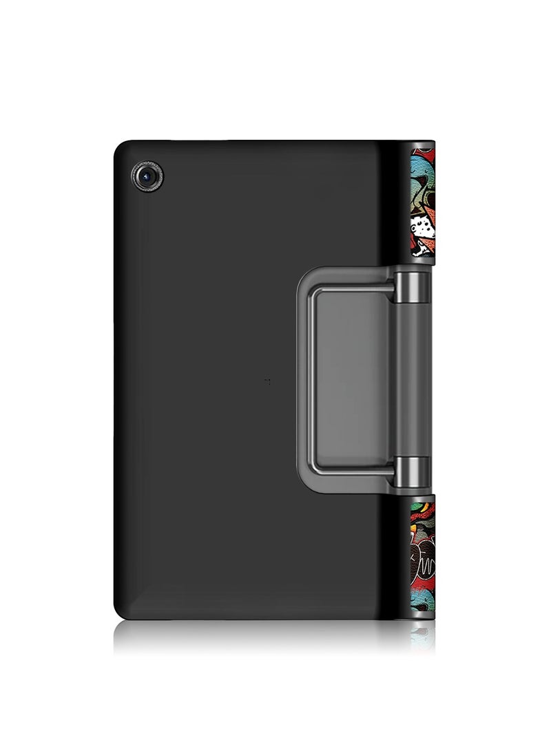 Custer Case for Lenovo Yoga Tab 11" YT-J706F - Ultra-Thin PU-Leather Hard Shell Cover for Lenovo Yoga Tab 11" YT-J706F - (Graffiti) - Image 4