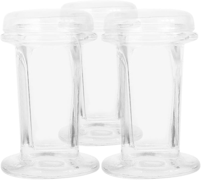 3pcs Glass Lid Staining Jars for Clinical Labs, 60ml Small Coplin Jars with Lid, Holds 5 Microscope Slides for Histology and Cell Sample Staining - Image 1