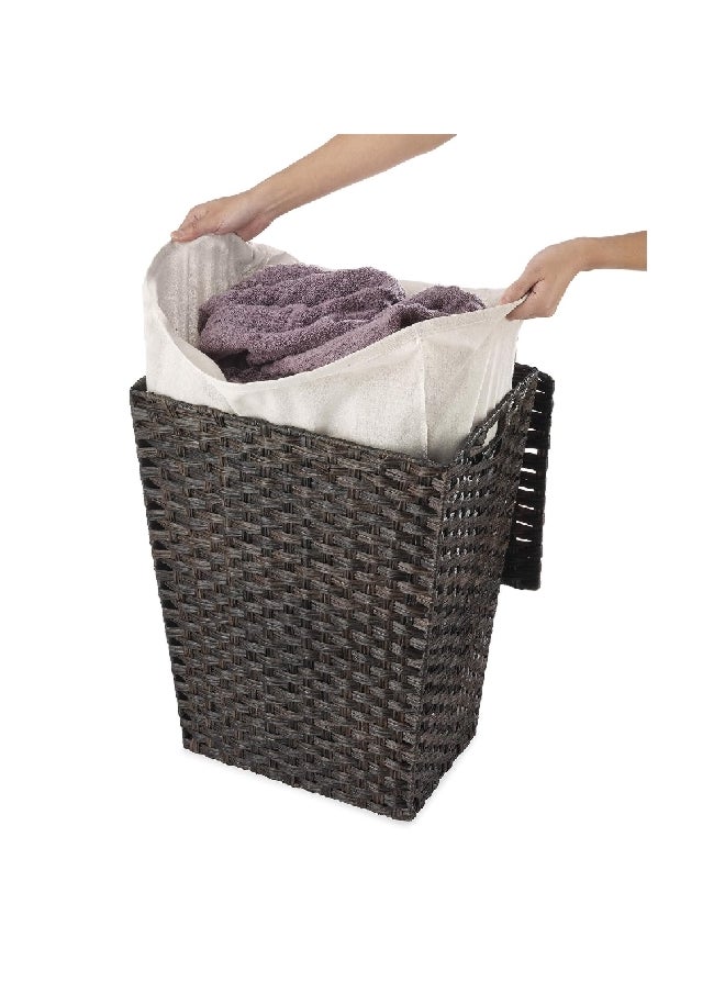 ويتمور 6084-3986-DW سبليت راتيك سلة غسيل ببطانة وغطاء خشبي 55.12 x 43.94 x 32 سم  - Image 3