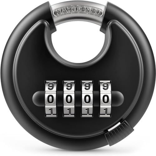 STORE 2508 Stainless Steel Store2508 Combination DISC Padlock Number Lock (Black) - Image 1