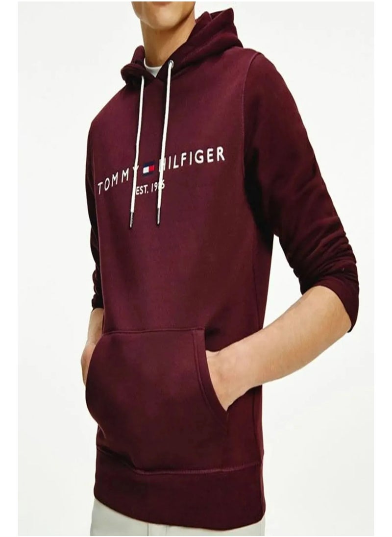 Tommy Hilfiger Sport - Men Hooded Sweatshirt Burgundy - Image 1