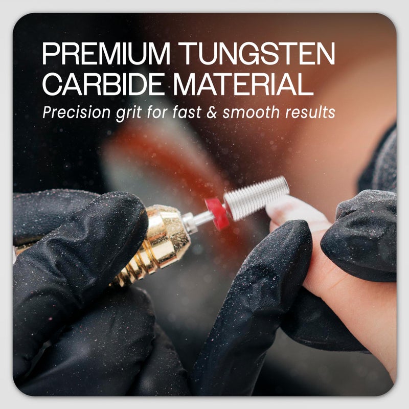 PANA Nail Carbide 5 in 1 Bit - Two Way Rotate use for Both Left and Right Handed - Fast Remove Acrylic or Hard Gel - 3/32" Shank - Manicure, Nail Art, Drill Machine (Fine - F, Silver) - Image 4