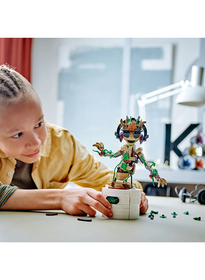 ليغو - شخصية اللعبة المتحرّكة القابلة للبناء غروت الراقص من LEGO® Marvel، شخصية حرّاس المجرّة، مجموعة لعب تفاعلية يتمّ تشغيلها بأيدي الأطفال، هدية البطل الخارق للصبيان والبنات 76297 (459 قطعة) - Image 1