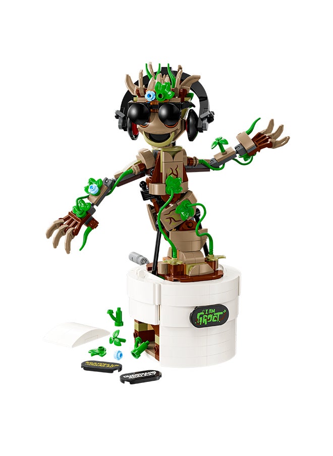 ليغو - شخصية اللعبة المتحرّكة القابلة للبناء غروت الراقص من LEGO® Marvel، شخصية حرّاس المجرّة، مجموعة لعب تفاعلية يتمّ تشغيلها بأيدي الأطفال، هدية البطل الخارق للصبيان والبنات 76297 (459 قطعة) - Image 1