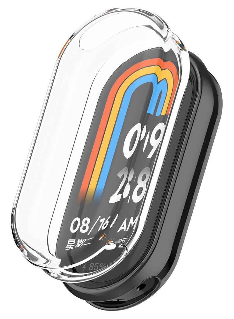 HablTech Protective Case for Xiaomi band 10/9/8 TPU Shockproof Screen Protector Cover Case (Clear) - Image 1