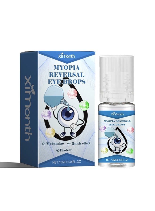 ximonth Myopia Reversal Eye Drops, Relieve Eye Fatigue, Bright and Soothing Dry Eye Liquid, Eye Drops for Improving Eye Diseases, Dry Eye Therapy Lubricant Eyedrops - 13ML  - Image 1