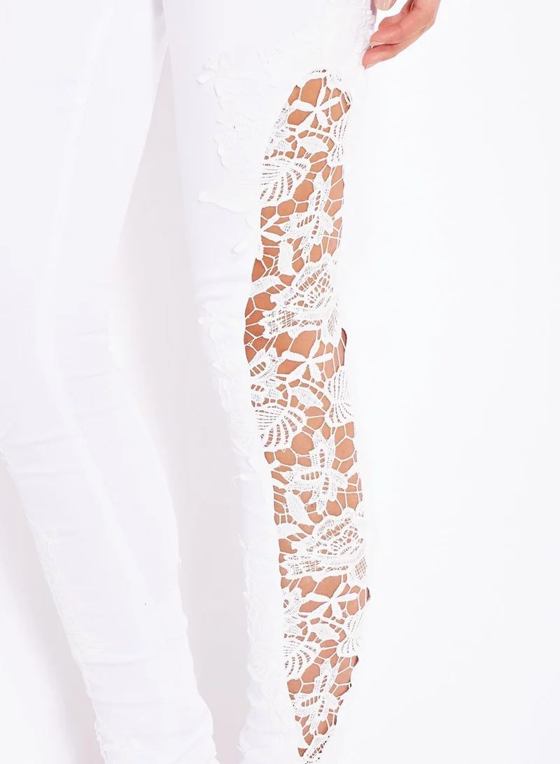 Ruby Q Side Lace Skinny Jeans