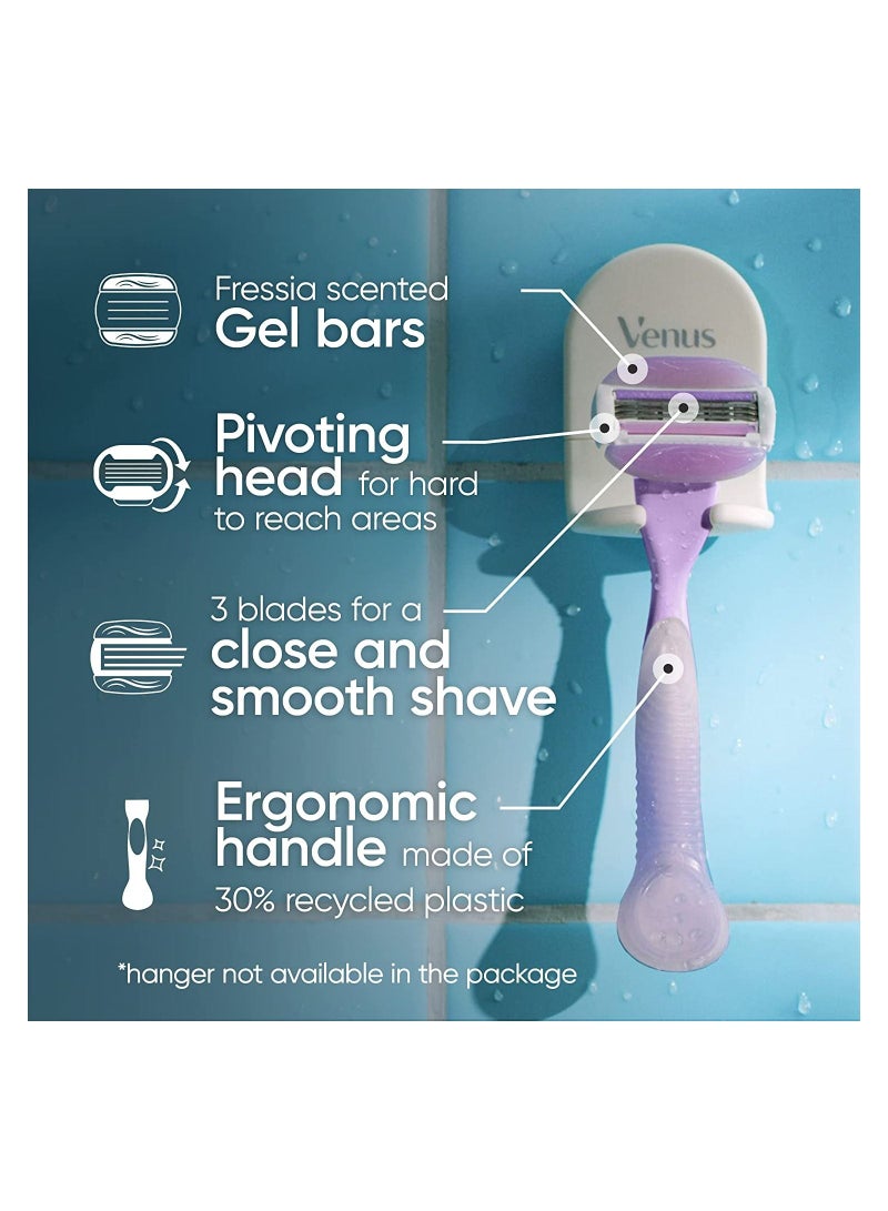 Venus Gillette Venus Comfort Glide Freesia Women's Razor - 1 handle + 2 refills - Image 2