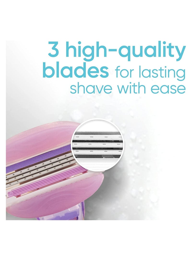 Venus Gillette Venus Comfort Glide Freesia Women's Razor - 1 handle + 2 refills - Image 3