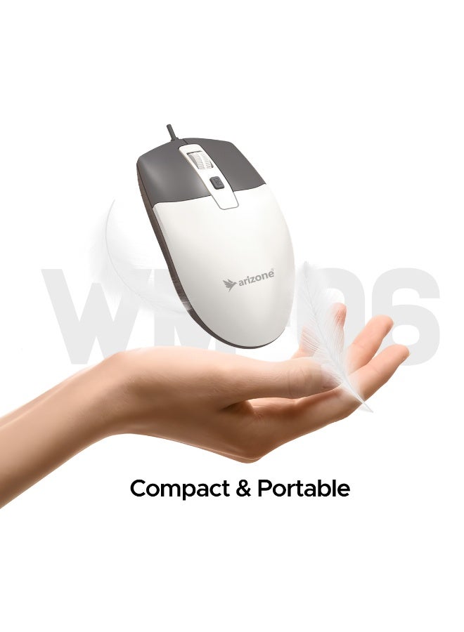 Arizone WM-06 High-Performance Wired Optical Gaming Mouse - Ergonomic 4-Button Design with Precision DPI Adjustment Multi Color - Image 5
