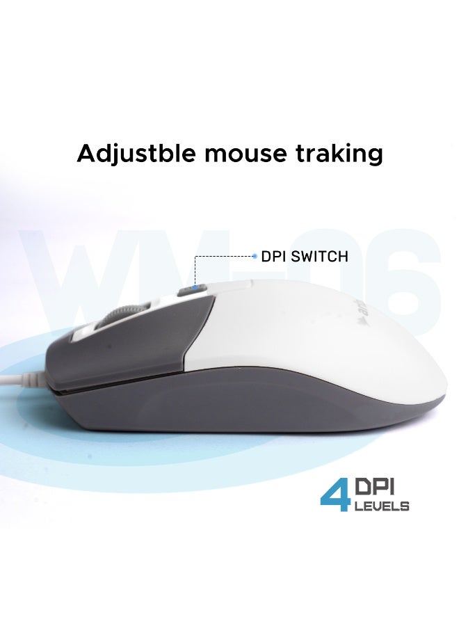 Arizone WM-06 High-Performance Wired Optical Gaming Mouse - Ergonomic 4-Button Design with Precision DPI Adjustment Multi Color - Image 2