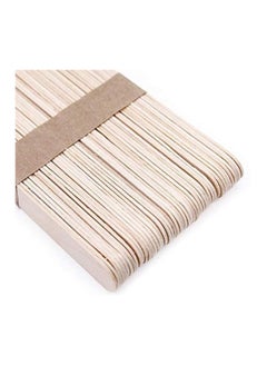 BLOOMING TIME 50Pcs Big Wooden Waxing Wax Spatula Tongue Depressor Disposable Bamboo Sticks  - Image 2