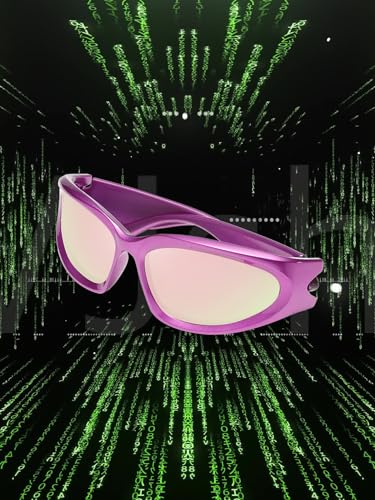 kimorn Y2K Wrap Around Polarized Sunglasses Womens men Swift Oval Fashion Sport Shades Sun Glasses K1273 (Pink) - Image 2