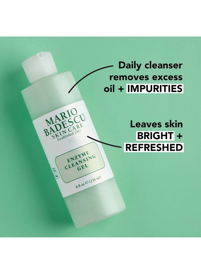 MARIO BADESCU Enzyme Cleansing Gel For All Skin Types: Oilfree Face Wash With Grapefruit & Papaya Extract : Remove Excess Oil & Surface Impurities 8 Fl Oz - Image 4